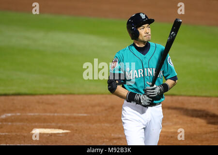 Stadion Peoria, Arizona, USA. 21 Mär, 2018. Ichiro Suzuki (Seeleute), 21. MÄRZ 2018 - MLB: Ichiro Suzuki von den Seattle Mariners während einer MLB Major League Baseball Frühling Training Spiel bei Peoria Stadium, California, United States. Credit: YUTAKA/LBA SPORT/Alamy leben Nachrichten Stockfoto