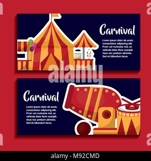Karneval Vergnügungspark Stock Vektor