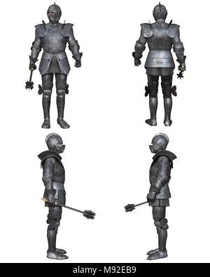 Mittelalterliche Ritter Fantasy Zeichensatz (Gotische eingerichtet) Stockfoto