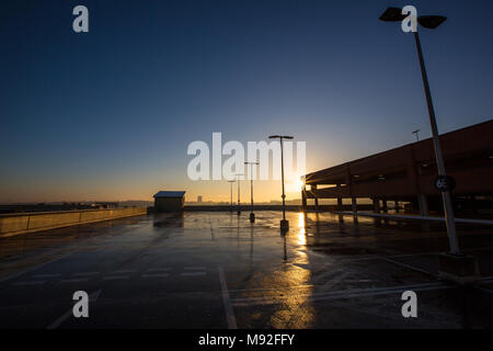 Moor St NCP, Birmingham am Morgen Winter Sonne Stockfoto