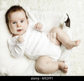 Happy Baby, Ansicht von oben Stockfoto