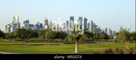 BIDDA PARK, Doha, Katar - 21. März 2018: Blick auf das neu eröffnete Bidda Park im Zentrum der Hauptstadt von Katar, Stockfoto