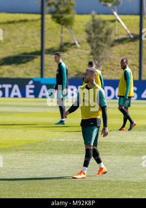 Portugal, Ricardo Quaresma während der Schulung bei Cidade do Futebol Trainingslager in Oeiras, am 21. März 2018, vor dem Freundschaftsspiel. Stockfoto