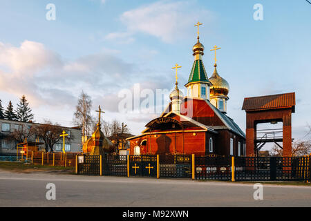 Orthodoxe Kirche St. Nikolaus in Pokolyubichy. Weißrussland Stockfoto