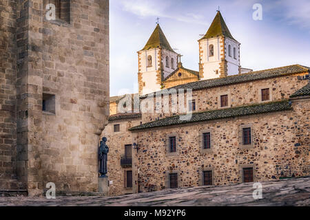 Das historische Stadtzentrum von Caceres monumentale Stadt in der Extremadura, Spanien Stockfoto