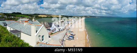 Mit Blick auf den Küstenort Torcross in South Hams Region Devon England UK Europa Stockfoto