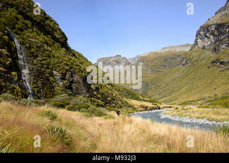 Die erstaunliche Earnslaw brennen Track, Standort für den Hobbit filme Glenorchy, Neuseeland Stockfoto