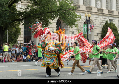 Washington, D.C., USA, 4. Juli 2017 wird die nationale Unabhängigkeit Day Parade der Vierte ist der Juli Parade in der Hauptstadt der Vereinigten Staaten, es comm Stockfoto