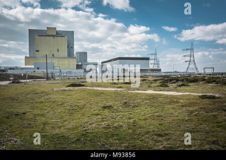 Kernkraftwerk Dungeness an der Küste von Kent, England, Großbritannien Stockfoto