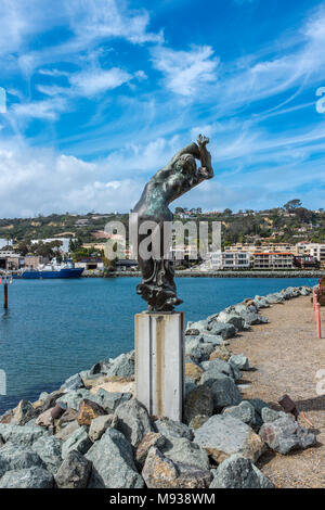 SAN DIEGO, Kalifornien, USA - Pacific Spirit Bronze Skulptur von James Hubbell, am westlichen Ende der Shelter Island in der Stadt von San Diego entfernt. Stockfoto