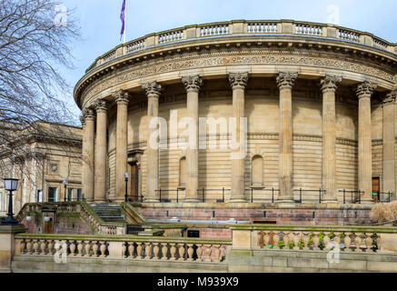 Äußere des Picton Lesesaal, Bibliothek, von Cornelius Sherlock, 1879. William Brown Street, Liverpool, England, UK Stockfoto