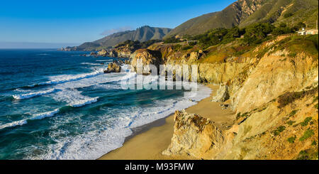 Schöne Küste von Kalifornien - Big Sur, Monterey County Stockfoto