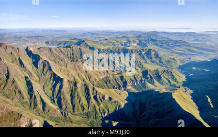 Drakensberge Amphitheater in Südafrika im Jahr 2015 getroffen Stockfoto