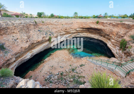 Bimmah Waschbecken Loch in Oman im Jahr 2015 getroffen Stockfoto