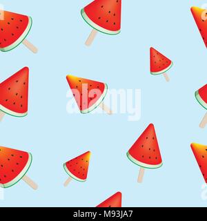 Cute Wassermelone nahtlose Muster Hintergrund. Vector Illustration EPS 10. Stock Vektor