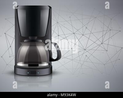 3D-VR-Headset und Blockchain Stock Vektor