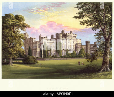 Hawarden Schloss in Hawarden, Flintshire, Wales. Es war die Immobilien der ehemaligen britischen Premierminister William Ewart Gladstone, in der Mitte des 18. Stockfoto