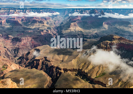 Morgen Wolken, Yavapai Point, Grand Canyon NP, AZ, USA, Mitte September, von Dominique Braud/Dembinsky Foto Assoc Stockfoto