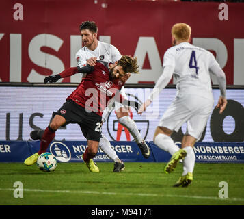 Bronchial-, Nürnberg, Max Morlock Stadion 02.02.2018 - professionelle Fußball, 2.Bundesliga - 1. FC Nürnberg gegen Erzgebirge Aue - Bild: (von L-R) Enrico Stockfoto