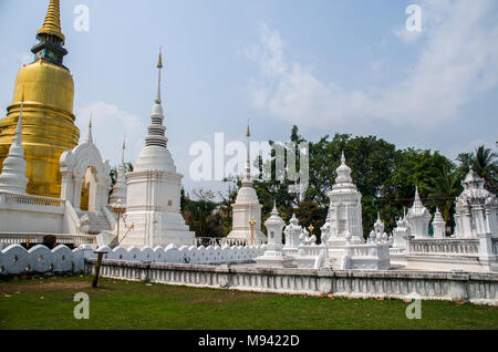 Wat Suan Dok buddhistischen Tempel in Chiang Mai, Thailand. Stockfoto