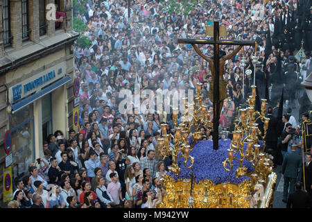 Semana Santa in Sevilla, Andalusien Stockfoto