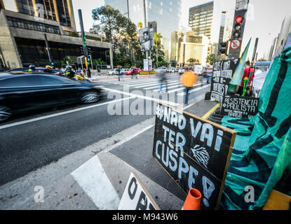 Bewegung gegen die Regierung von Dilma, Lula und Cunha, der Avenida Paulista, Sao Paulo, Brasilien, 03.05.2016 Stockfoto