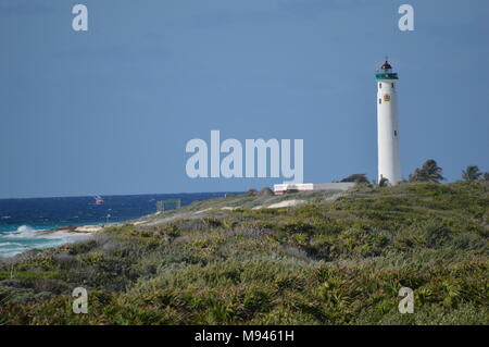 Der Leuchtturm von Punta Sur eco Park auf der Insel Cozumel, Mexiko Stockfoto