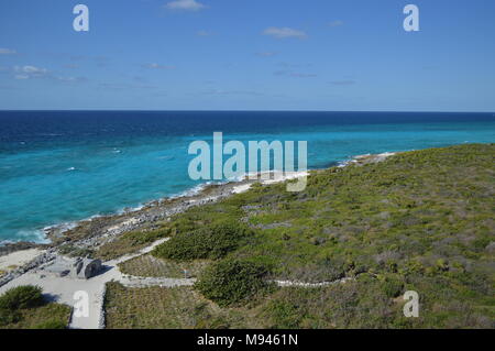 Die Küste der Insel Cozumel im Punta Sur eco Park, Mexiko Stockfoto