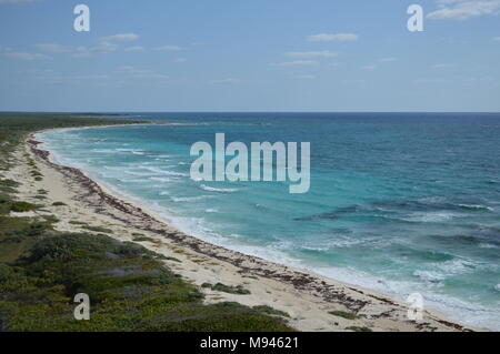 Die Küste der Insel Cozumel im Punta Sur eco Park, Mexiko Stockfoto