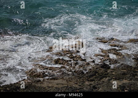 Die Küste der Insel Cozumel im Punta Sur eco Park, Mexiko Stockfoto