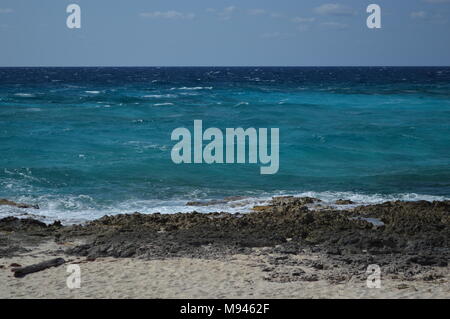 Die Küste der Insel Cozumel im Punta Sur eco Park, Mexiko Stockfoto