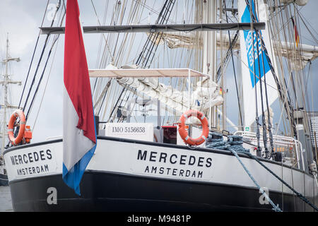 Tall Ship Mercedes an der Hamburg Cruise Festival 2017 Stockfoto