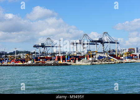 Der Hafen von Auckland, Neuseeland. Stockfoto