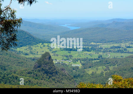 Blick vom Aussichtspunkt in Bellbird Lamington National Park, Queensland, Australien. Stockfoto