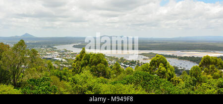 Blick über Noosa, Queensland, Australien vom Laguna Lookout. Stockfoto