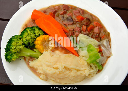 Platte der traditionellen Irish Stew. Stockfoto