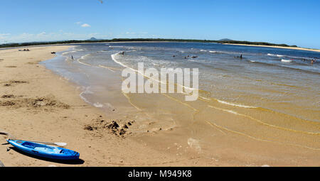 Anzeigen von Maroochydore Strand in Queensland, Australien. Stockfoto