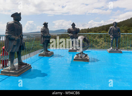 Skulpturen Reisende in Maritime Museum Safari Park im Kurort Gelendschik, die Region Krasnodar, Russland Stockfoto