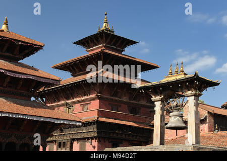 Tempel am Durbar Sqaure in Patan Stadt, Nepal Stockfoto