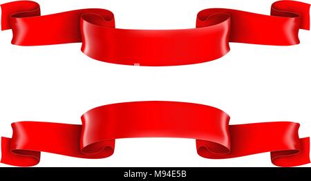 Rot glänzend 3d Band blättert Stock Vektor