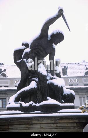 Prag, Tschechische Republik im Januar 2002 Stockfoto