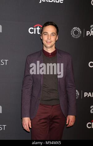 Los Angeles, CA, USA. 21 Mär, 2018. Jim Parsons in der Ankunftshalle für CBS der Big Bang Theorie und Junge Sheldon am 35. Jahrestag PaleyFest LA 2018, die Dolby Theater in Hollywood und Highland Center, Los Angeles, CA 21. März 2018. Credit: Priscilla Grant/Everett Collection/Alamy leben Nachrichten Stockfoto