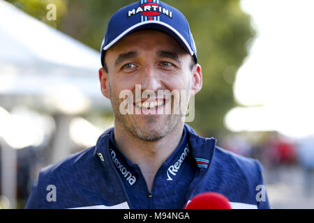 Melbourne, Australien. 22 Mär, 2018. Motorsport: FIA Formel Eins-Weltmeisterschaft 2018, Melbourne, Victoria: Motorsport: Formel 1 2018 Rolex Grand Prix von Australien, Robert Kubica (Pol), Williams F1 Mercedes FW41, Porträt während der Formel 1 Quelle: dpa Picture alliance/Alamy leben Nachrichten Stockfoto