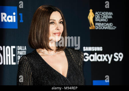 Monica Bellucci nimmt an den David di Donatello Awards 2018 an der De Paolis Studios am 21. März, in Rom, Italien 2018. Stockfoto