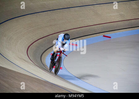 RIO DE JANEIRO, RJ - 22.03.2018: MUNDIAL DE PARACICLISMO-Tristen Chernove während der Welt Paragliding Meisterschaft an den Olympischen Velodrom in Rio de Janeiro, RJ statt. (Foto: Gabriel Borges/Fotoarena) Stockfoto