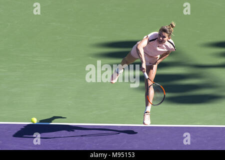 Miami, FL, USA. 22 Mär, 2018. Miami, FL - März 22: Simona Halep (ROU), die in Aktion Hier spielt im Jahr 2017 in Miami geöffnet an der Tennis Center am Crandon Park statt. Credit: Andrew Patron/Zuma Kabel Credit: Andrew Patron/ZUMA Draht/Alamy leben Nachrichten Stockfoto