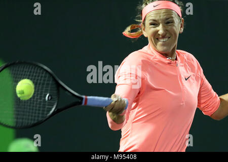 KEY BISCAYNE, FL - MÄRZ 22: Victoria Azarenka bei Tag 4 der Miami geöffnet an der Crandon Park Tennis Center am 22. März 2018 in Key Biscayne, Florida Personen: Victoria Azarenka Credit: Stürme Media Group/Alamy leben Nachrichten Stockfoto