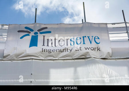 Interserve Abbrucharbeiten in Berwick Street, Soho, London, UK Stockfoto