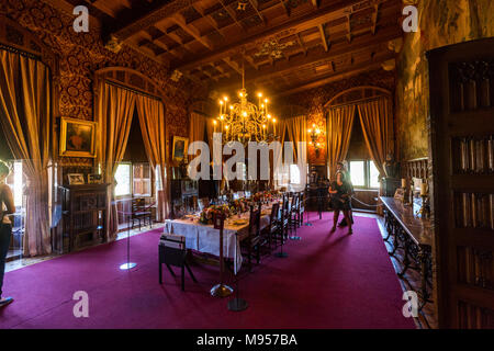 DE HAAR SCHLOSS, Niederlande - 28. MAI 2017: Blick in das Innere der De Haar Schloss am 28. Mai 2017. Die im Jahr 1391 gebaut und ist derzeit im Besitz von gefunden Stockfoto