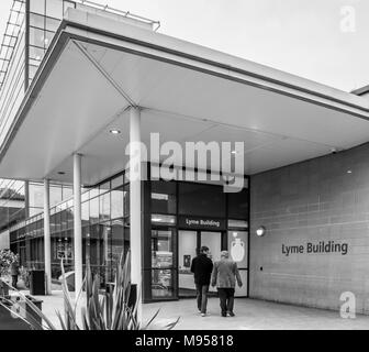 Eingang zur Lyme Gebäude an der Königlichen Stoke Krankenhaus Stockfoto